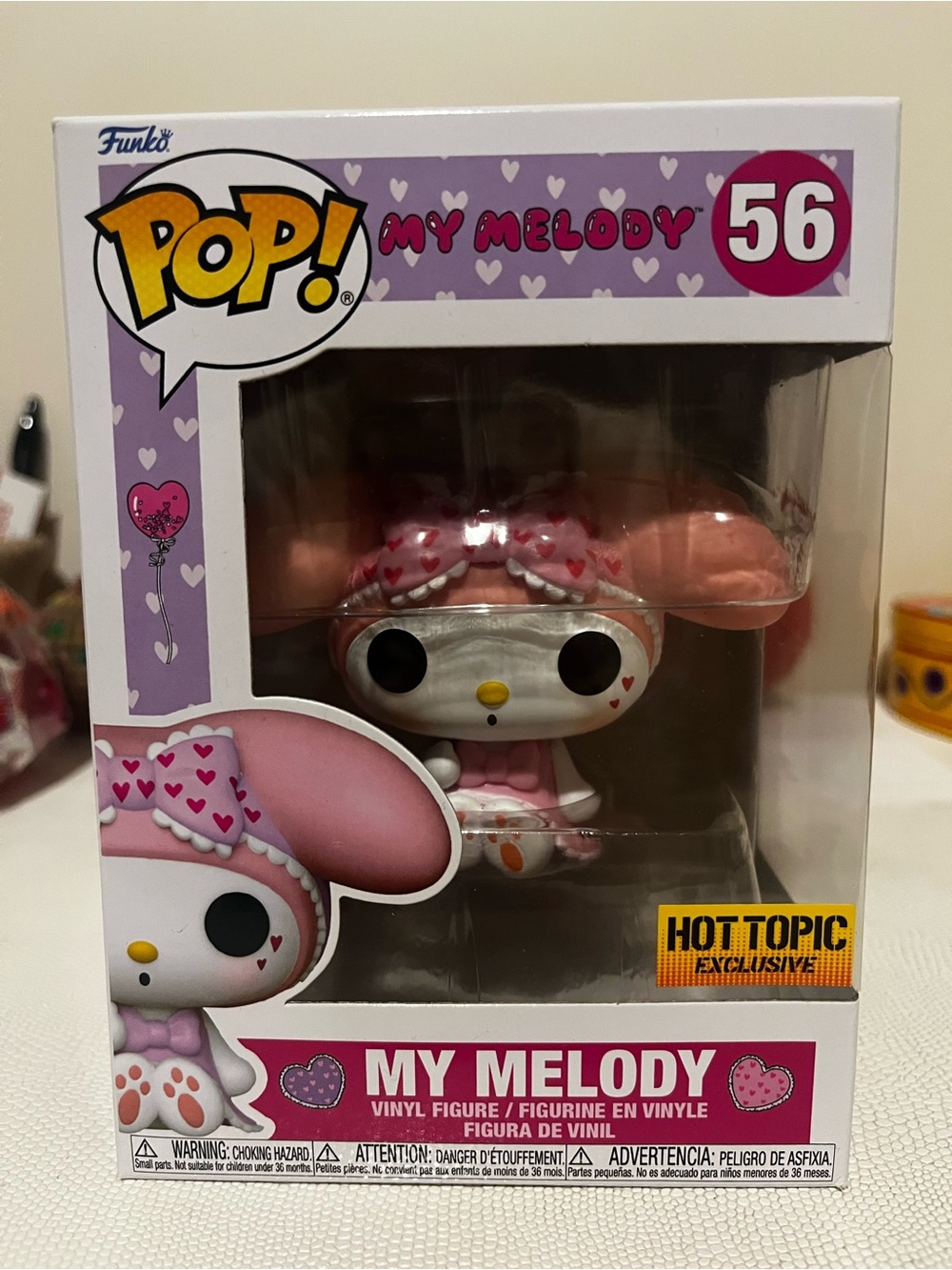 Funko My Melody Pink & White Heart Pop! Vinyl Figure